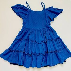 Blue ruffle dress